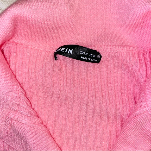 SHEIN Pink Cropped Long Sleeve Top Medium - Picture 9 of 9